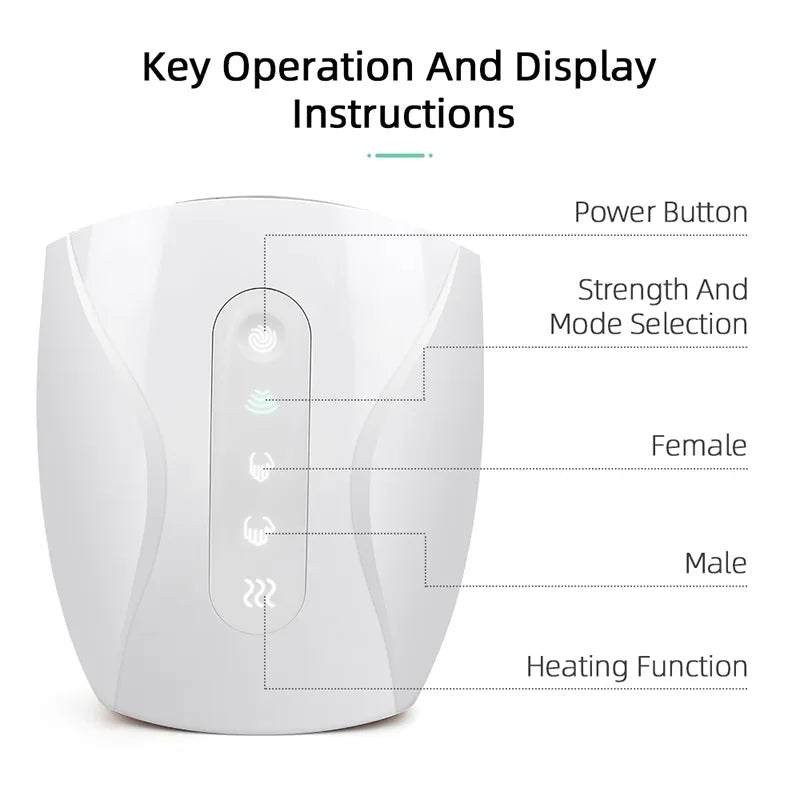 Electric Hand Massager Device Palm Finger Acupoint Wireless Massage with Air Pressure and Heat Compression For Women Beauty